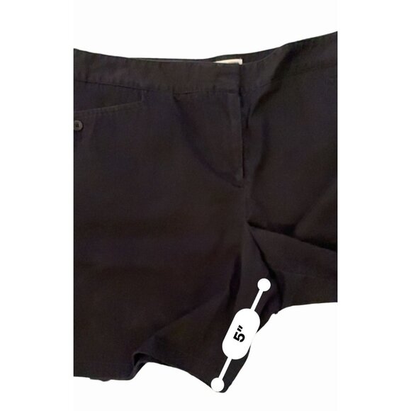 Izod Perform flat front black athletic golf shorts sz 14 stretch 5" pockets - Picture 3 of 6